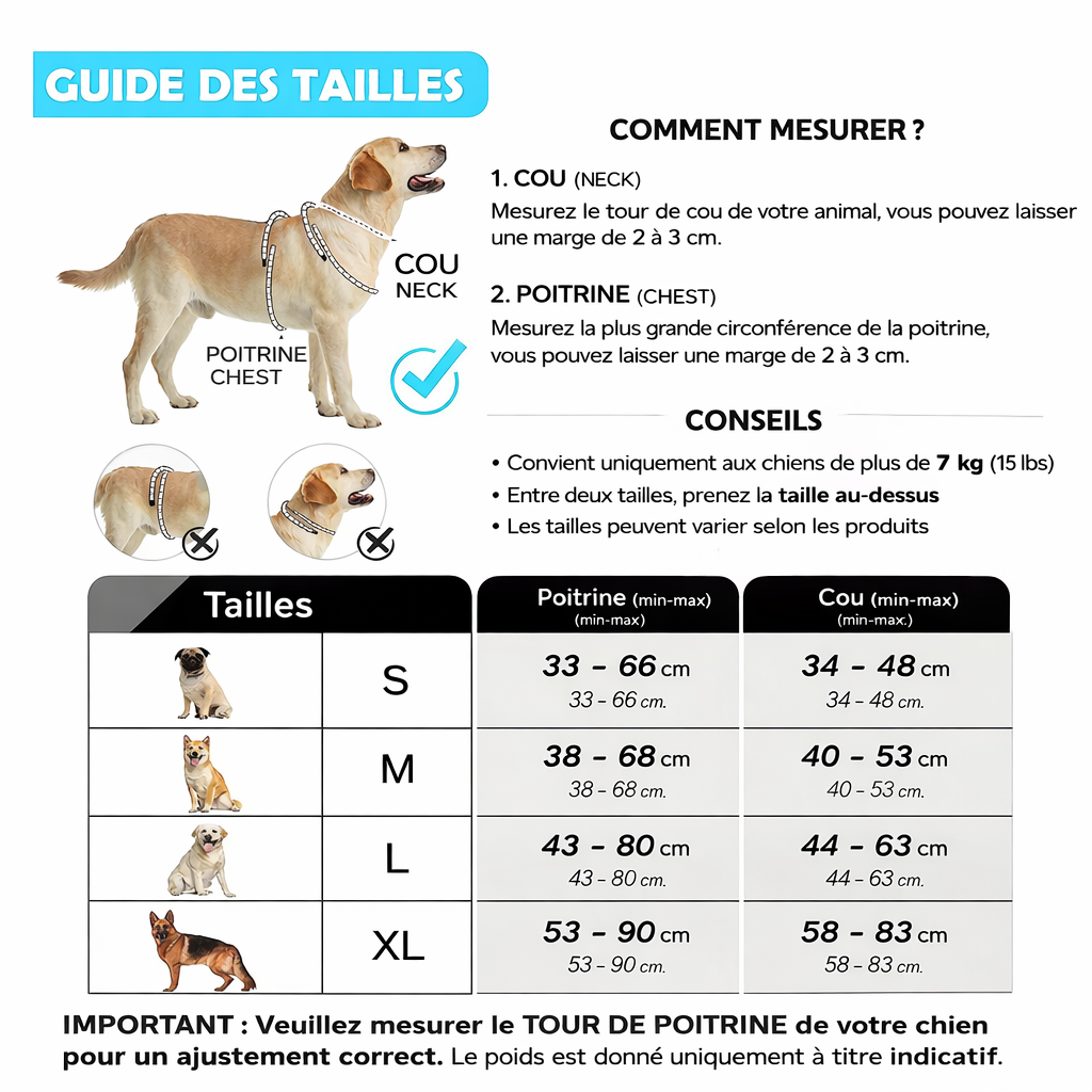 Harnais Anti-Traction pour Chien